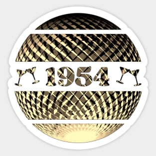 Born in 1954, 70th birthday in gold Sticker